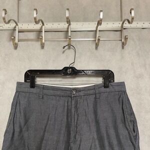 Banana Republic Pants Men Size 33X32 Gray Gavin Linen Cotton Hybrid Dress Casual